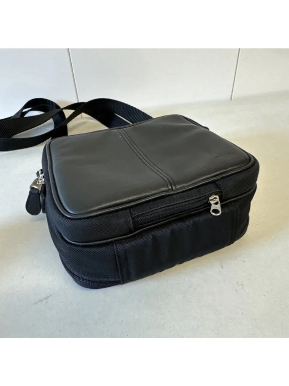 Vintage Coach Camera Black Leather‎ Shoulder Crossbody Bag